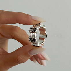 Zinc Alloy & Glass Rhinestone Finger Rings&nbsp;WGE51AA-01