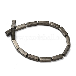 天然ゴールドパイライト/ゴールデンパイライトビーズ連売り  直方体の  13x4x4mm  穴：1.2mm  約15個/連  7.48''（19センチメートル）&nbsp;G-F833-I01-01