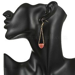 Valentine's Day Heart Mixed Stone Dangle Earrings&nbsp;EJEW-JE07062