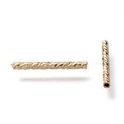 段ボール真鍮チューブビーズ  カドミウムフリー＆鉛フリー  長持ちメッキ  24KGP本金メッキ  15x1.5mm  穴：0.7mm&nbsp;KK-H759-28B-G
