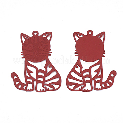 430 Stainless Steel Kitten Pendants&nbsp;LS-STAS-S108-18D
