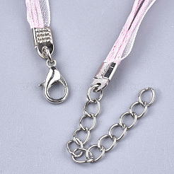 Waxed Cord and Organza Ribbon Necklace Making&nbsp;NCOR-T002-134