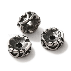 304ステンレススチールビーズ  コラム  アンティークシルバー  8x4mm  穴：1.8mm&nbsp;STAS-A080-37AS