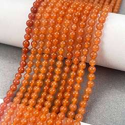 天然石レッドアベンチュリンビーズ連売り  ラウンド  グレードA  3mm  穴：0.5mm  約136個/連  15.87''（40.3センチメートル）&nbsp;G-M438-A09-01