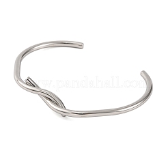 304 Stainless Steel Cuff Bangles for Women&nbsp;BJEW-D048-08P