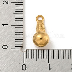 イオンプレーティング（IP）304ステンレスペンダント  電球チャーム  18KGP本金メッキ  15.5x7x7mm  穴：1.8mm&nbsp;STAS-N103-108G