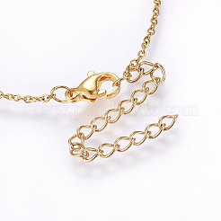 304ステンレススチールジュエリーセット  ペンダントネックレス＆スタッドピアス＆ブレスレット  女の子と家  ゴールドカラー  16.54インチ（42cm）  7-1/8インチ（18cm）  11x15x1mm  ピン：0.8mm&nbsp;SJEW-H138-06G