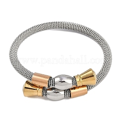 イオンプレーティング（IP）304ステンレススチール製女性用バングル  ゴールデン·ステンレス鋼色  内径：2-1/8インチ（5.4cm）&nbsp;STAS-M023-13PG