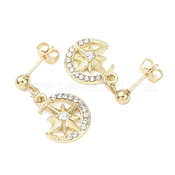 Alloy Crystal Rhinestone Dangle Stud Earrings&nbsp;EJEW-JE06657-03