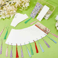 100Pcs Rectangle Blank Watercolor Paper Bookmarks&nbsp;HJEW-BC0001-67