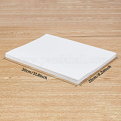 EVAシート発泡紙  接着剤付き  長方形  ホワイト  30x21x0.1cm&nbsp;AJEW-BC0005-62A-A