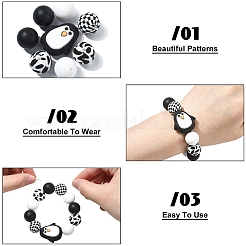 25Pcs 5 Styles Silicone Beads&nbsp;SIL-YW0002-66