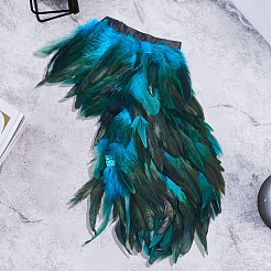 Gothic Style Natural Feather Cape&nbsp;AJEW-WH20067-017A