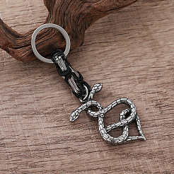 304 Stainless Steel Double Headed Snake Keychains&nbsp;LS-VU1957
