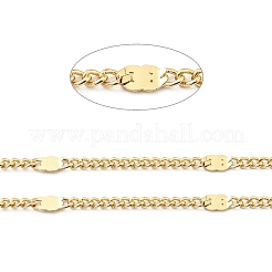 Rack Plating Brass Curb Chains&nbsp;KK-E015-04G