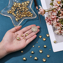 150Pcs 5 Styles Flat Round Brass Four Claw Nail&nbsp;KK-CL0001-03G