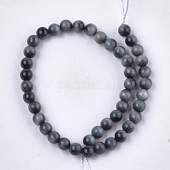 Natural Hawk's Eye Beads Strands&nbsp;G-S333-4mm-027
