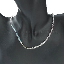 Bling Glass Round Beaded Necklace for Women&nbsp;NJEW-PH01490-02