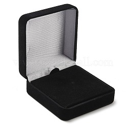 ベルベットバッジ収納ギフトボックス  正方形  ブラック  6.9x6.6x2.9cm&nbsp;CON-XCP0002-47