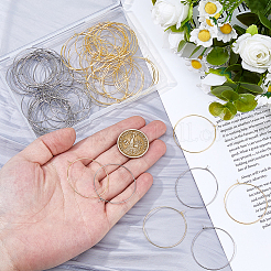 120Pcs 2 Colors 316 Surgical Stainless Steel Hoop Earring Findings&nbsp;STAS-HS0001-25
