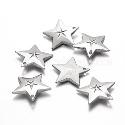 Ccbプラスチックスターペンダント  プラチナ  19x20x4mm  穴：1.5mm&nbsp;CCB-N001-13
