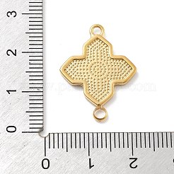 304ステンレススチールエナメルコネクタチャーム  花のリンク  イオンプレーティング（ip）  14KGP本金メッキ  ミックスカラー  24x18x2mm  穴：2mm&nbsp;STAS-L283-35G