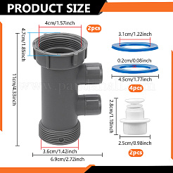 2 Bags PP Plastic Sink Drain Pipe Connector&nbsp;AJEW-NB0009-38