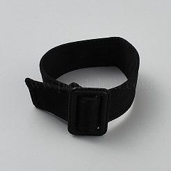 ポリエステルベルト  プラスチックバックル付き  ブラック  395x54.5x8mm&nbsp;AJEW-WH20080-11C