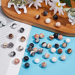 120Pcs 4 Sizes Natural Red Netstone & Zebra Jasper Bead & Pink Zebra Jasper Bead&nbsp;G-AR0003-98