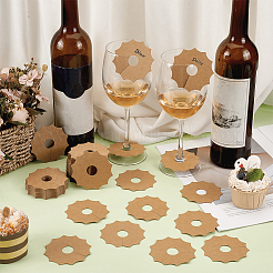 Kraft Paper Wine Glass Charms&nbsp;DIY-WH0888-147
