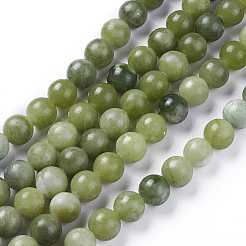 天然石ビーズ  台湾ヒスイ  ジュエリー作りのための天然エネルギー石の癒しの力  ラウンド  オリーブドラブ  8mm  穴：1.5mm  約46~48個/連  15~16インチ&nbsp;GSR032