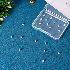20Pcs 925 Sterling Silver Corrugated Round Spacer Beads&nbsp;STER-TA0001-32