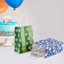 25Pcs 5 Colors Rectangle with Sport Good Pattern Paper Bags&nbsp;CARB-OC0001-01