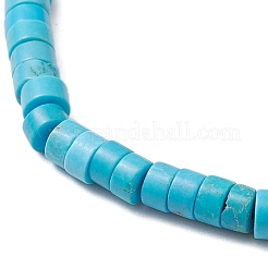 天然ターコイズビーズストレッチブレスレット男性用女性用  内径：2インチ（5.1cm）&nbsp;BJEW-JB11670-06
