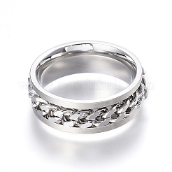 Tarnish Resistant 304 Stainless Steel Wide Band Rings&nbsp;LS-RJEW-G084-04P-20mm