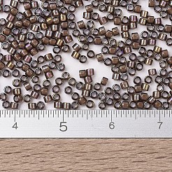 MIYUKIデリカビーズ  シリンダー  日本製シードビーズ  11/0  （db1790)白裏地クロテンブラウンab  1.3x1.6mm  穴：0.8mm  約2000PCS /ボトル  10 G /ボトル&nbsp;SEED-JP0008-DB1790