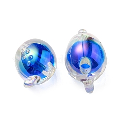 UV Plating Rainbow Iridescent Acrylic Beads&nbsp;OACR-F004-07C