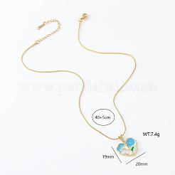3Pcs Stainless Steel Enamel Heart Pendant Necklaces for Women&nbsp;GB9090