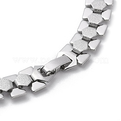 変色しない304ステンレススチール製メンズビブネックレス  ステンレス鋼色  18.58インチ（47.2cm）&nbsp;NJEW-Q340-03P