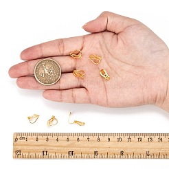 真鍮製クリップ式イヤリングパーツ  穴開けないイヤリング  ゴールドカラー  13x6x8mm&nbsp;EC110-G
