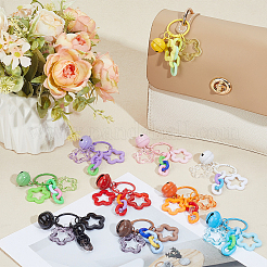 10Pcs 10 Colors Zinc Alloy Keychains&nbsp;KEYC-BBC0001-19