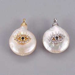 Natural Cultured Freshwater Pearl Pendants&nbsp;PEAR-F008-33