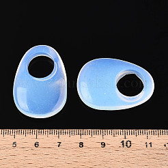 オパライトの大きな穴のペンダント  卵チャーム  35~36.5x24.5~25.5x7~8mm  穴：12~12.5mm&nbsp;G-N348-06B-01