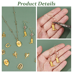 120本6スタイルアロイペンダント  ゴールドカラー  14~22x11~21x2~5mm  穴：1.4~2.5mm  20個/スタイル&nbsp;FIND-HS0002-13A