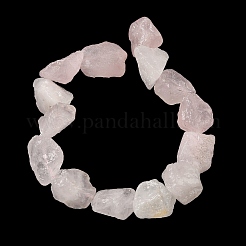 Raw Rough Natural Rose Quartz Beads Strands&nbsp;G-A319-A01-02