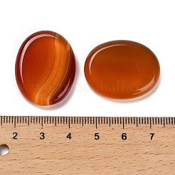 天然赤瑪瑙（染色・加熱）カボション  フラットオーバル  28x22~22.5x6mm&nbsp;G-C166-02E