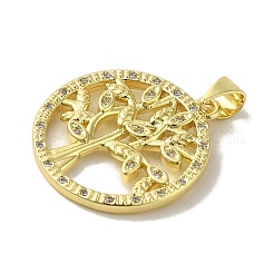 Brass Micro Pave Cubic Zirconia Pendants&nbsp;KK-Z042-25G-03