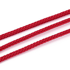 16mの丸型ナイロン編みコード  壁掛け用  工芸  ギフト包装  クリムゾン  2mm  約17.50ヤード（16m）/ロール&nbsp;OCOR-N008-03A-04