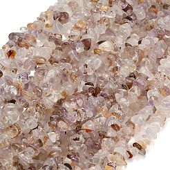 天然紫ルチルクォーツビーズ連売り  チップ  5~14.5x4~8x3.5~6mm  穴：0.7~0.8mm  31.89~32.05''（81~81.4センチメートル）&nbsp;GG-CBAE051-A02-01