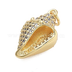 Brass With Cubic Zirconia Pendants&nbsp;KK-Q006-07G